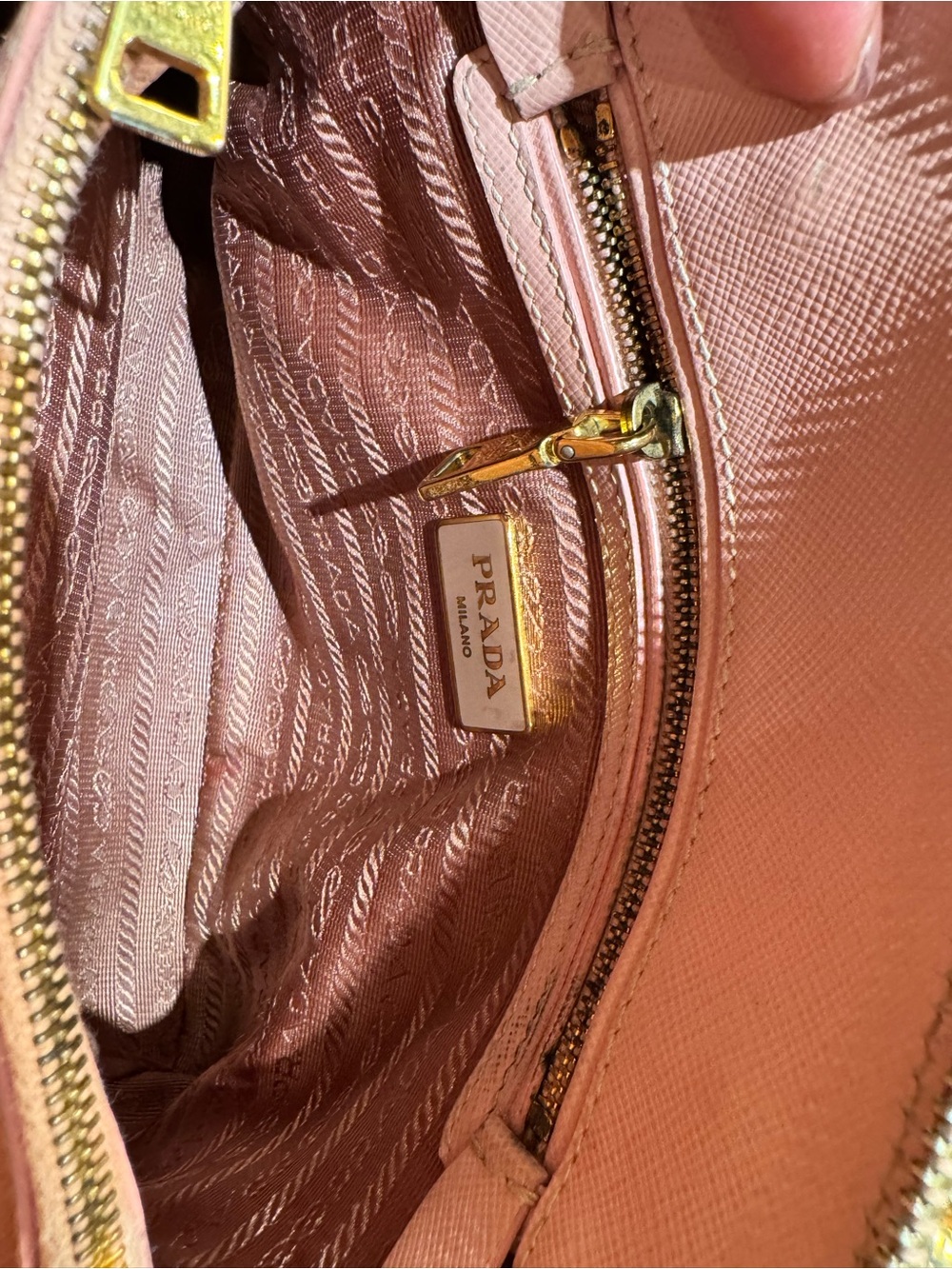 Prada Small Pink Promenade Bag, Gold Hardware - Picture 13 of 16
